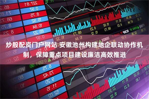 炒股配资门户网站 安徽池州构建地企联动协作机制，保障重点项目建设廉洁高效推进